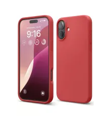 Apple iPhone 16 Plus Kılıf Nano içi Kadife Silikon - Kırmızı