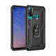 Huawei P40 Lite E Kılıf Sofya Yüzüklü Silikon Kapak - Siyah