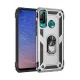 Huawei P40 Lite E Kılıf Sofya Yüzüklü Silikon Kapak - Gümüş