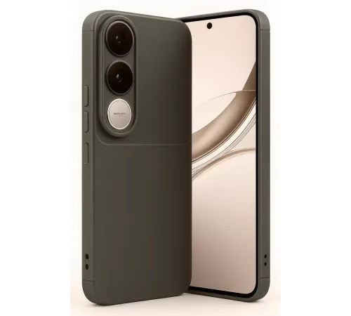 Vivo V50 Lite 4G Auto Focus Karbon Kapak - Kahverengi