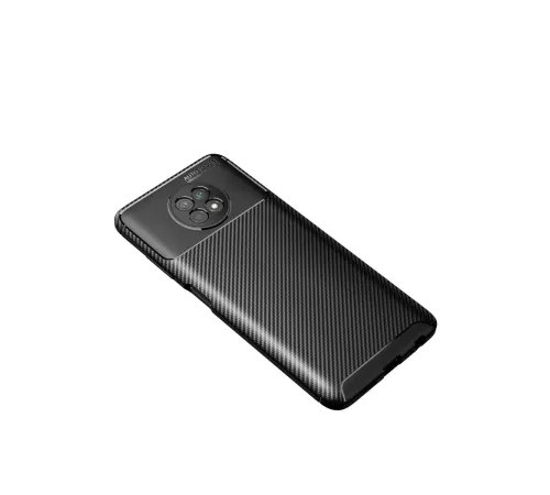 Xiaomi Redmi Note 9 5G Kılıf Auto Focus Karbon Kapak - Siyah