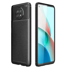 Xiaomi Redmi Note 9 5G Kılıf Auto Focus Karbon Kapak - Siyah