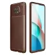 Xiaomi Redmi Note 9 5G Kılıf Auto Focus Karbon Kapak - Kahverengi