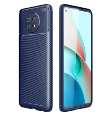 Xiaomi Redmi Note 9 5G Kılıf Auto Focus Karbon Kapak - Lacivert