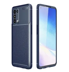 Reno 5 Kılıf Auto Focus Karbon Kapak - Lacivert