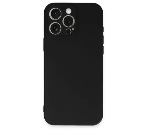Apple iPhone 16 Pro Kılıf Nano içi Kadife Silikon - Siyah