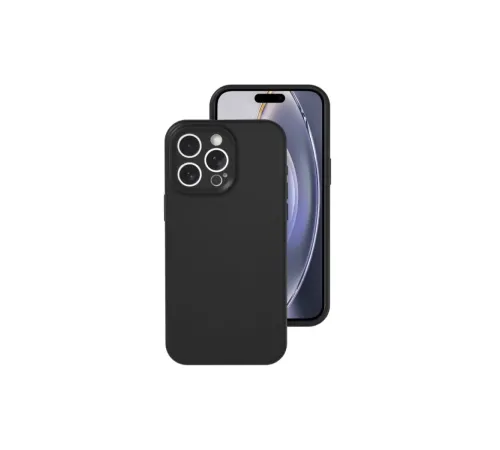 Apple iPhone 16 Pro Kılıf Nano içi Kadife Silikon - Siyah