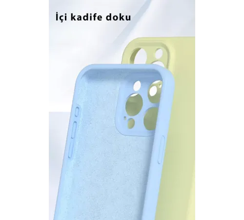 Apple iPhone 16 Pro Kılıf Nano içi Kadife Silikon - Mavi