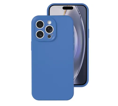 Apple iPhone 16 Pro Kılıf Nano içi Kadife Silikon - Mavi