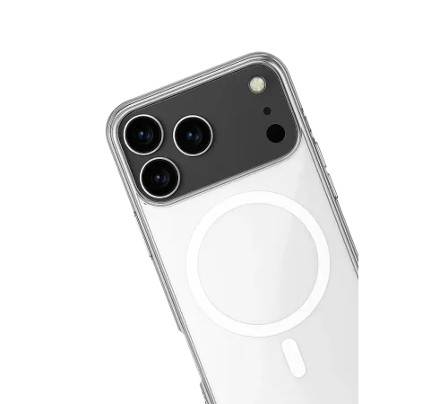 Apple iPhone 17 Pro Max Kılıf Magneticsafe Şeffaf Silikon - Şeffaf