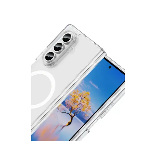 Samsung Galaxy Z Fold 7 Kılıf Magneticsafe Şeffaf Silikon - Şeffaf