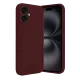 Apple iPhone 16 Kılıf Kelvin Kartvizitli Silikon - Bordo
