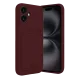 Apple iPhone 16 Kılıf Kelvin Kartvizitli Silikon - Bordo