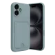 Apple iPhone 16 Kılıf Kelvin Kartvizitli Silikon - Açık Yeşil