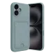 Apple iPhone 16 Kılıf Kelvin Kartvizitli Silikon - Açık Yeşil