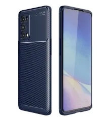 Reno 5 Pro Kılıf Auto Focus Karbon Kapak - Lacivert