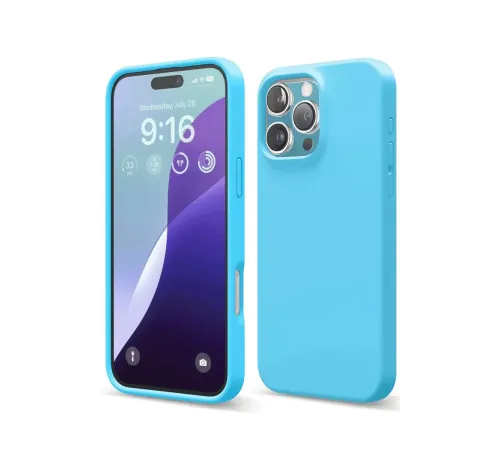 Apple iPhone 16 Pro Max Kılıf Nano içi Kadife Silikon - Mavi