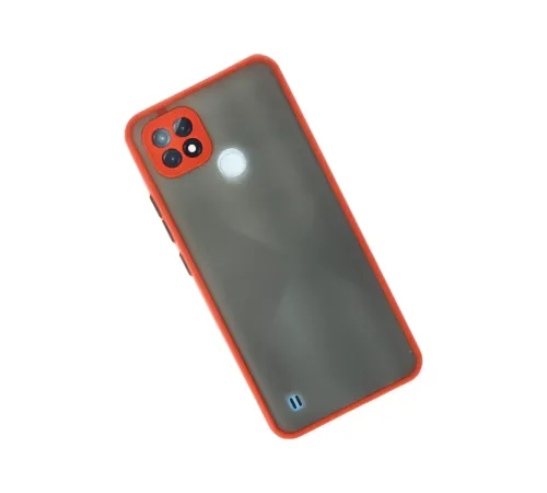 Realme C21 Kılıf Montreal Silikon Kapak - Kırmızı