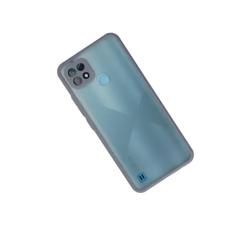 Realme C21 Kılıf Montreal Silikon Kapak - Gri