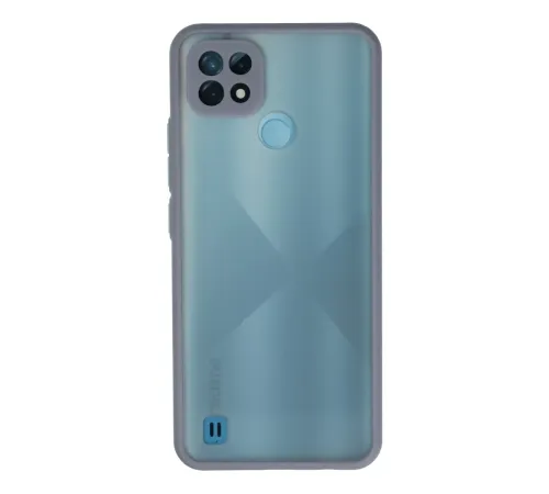 Realme C21 Kılıf Montreal Silikon Kapak - Gri