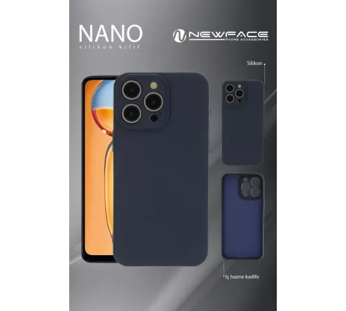 Apple iPhone 16 Pro Max Kılıf Nano içi Kadife Silikon - Lacivert