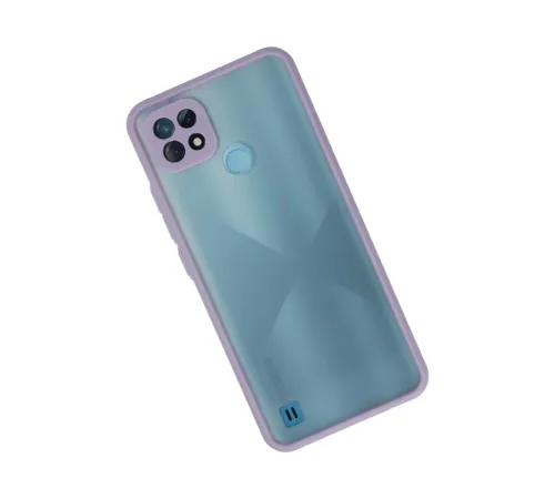 Realme C21 Kılıf Montreal Silikon Kapak - Mor