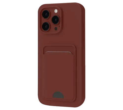 Apple iPhone 16 Plus Kılıf Kelvin Kartvizitli Silikon - Bordo