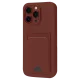 Apple iPhone 16 Plus Kılıf Kelvin Kartvizitli Silikon - Bordo