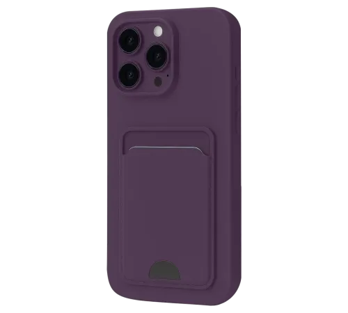 Apple iPhone 16 Plus Kılıf Kelvin Kartvizitli Silikon - Derin Mor