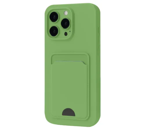 Apple iPhone 16 Pro Kılıf Kelvin Kartvizitli Silikon - Açık Yeşil