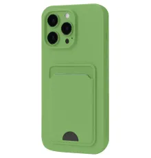 Apple iPhone 16 Pro Kılıf Kelvin Kartvizitli Silikon - Açık Yeşil