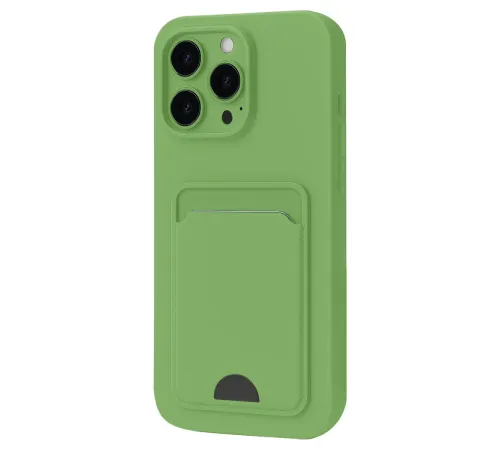 Apple iPhone 16 Pro Kılıf Kelvin Kartvizitli Silikon - Açık Yeşil