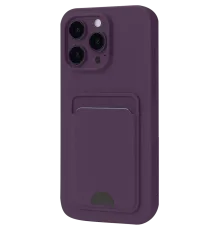 Apple iPhone 16 Pro Kılıf Kelvin Kartvizitli Silikon - Derin Mor