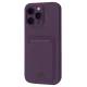 Apple iPhone 16 Pro Kılıf Kelvin Kartvizitli Silikon - Derin Mor