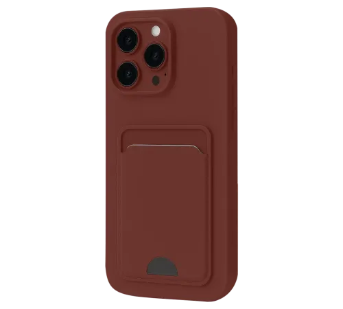 Apple iPhone 16 Pro Max Kılıf Kelvin Kartvizitli Silikon - Bordo