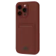 Apple iPhone 16 Pro Max Kılıf Kelvin Kartvizitli Silikon - Bordo