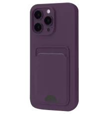 Apple iPhone 16 Pro Max Kılıf Kelvin Kartvizitli Silikon - Derin Mor
