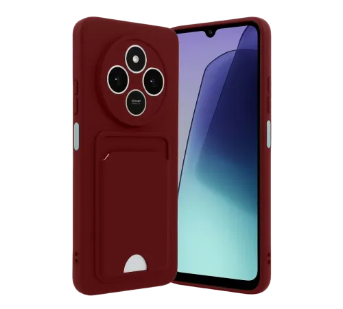 Xiaomi Redmi 14C Kelvin Kartvizitli Silikon - Bordo