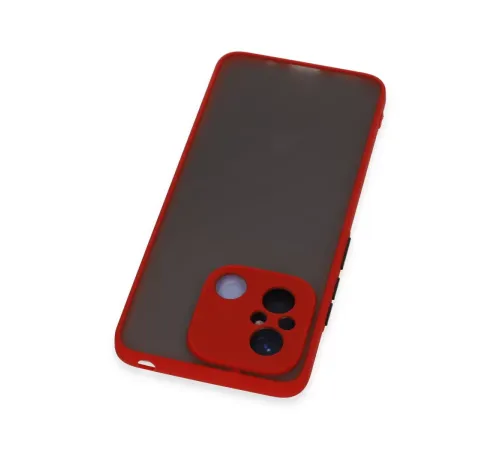 Xiaomi Redmi 12C Kılıf Montreal Silikon Kapak - Kırmızı