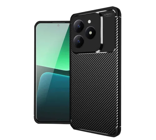 Realme C61 Kılıf Auto Focus Karbon Kapak - Siyah