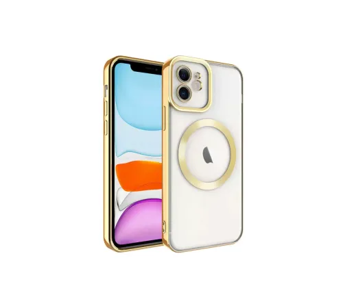 Apple iPhone 11 Kılıf Kross Magneticsafe Kapak - Gold