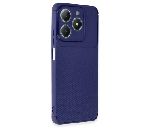 Realme C61 Kılıf Auto Focus Karbon Kapak - Lacivert