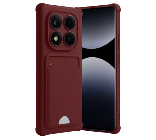Xiaomi Redmi Note 14 Pro 4G Kelvin Kartvizitli Silikon - Bordo