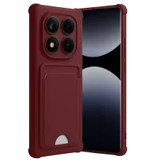 Xiaomi Redmi Note 14 Pro 4G Kelvin Kartvizitli Silikon - Bordo