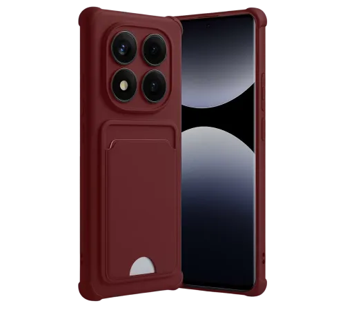 Xiaomi Redmi Note 14 Pro 4G Kelvin Kartvizitli Silikon - Bordo