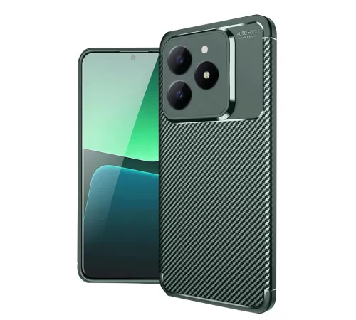 Realme C61 Kılıf Auto Focus Karbon Kapak - Koyu Yeşil