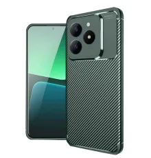 Realme C61 Kılıf Auto Focus Karbon Kapak - Koyu Yeşil