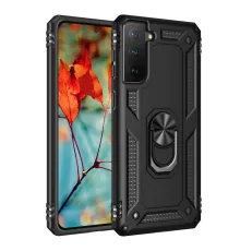 Samsung Galaxy S21 Kılıf Sofya Yüzüklü Silikon Kapak - Siyah
