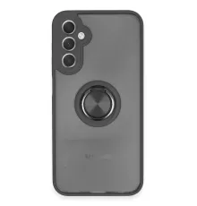 Samsung Galaxy A24 4G Kılıf Montreal Yüzüklü Silikon Kapak - Siyah