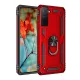 Samsung Galaxy S21 Kılıf Sofya Yüzüklü Silikon Kapak - Kırmızı